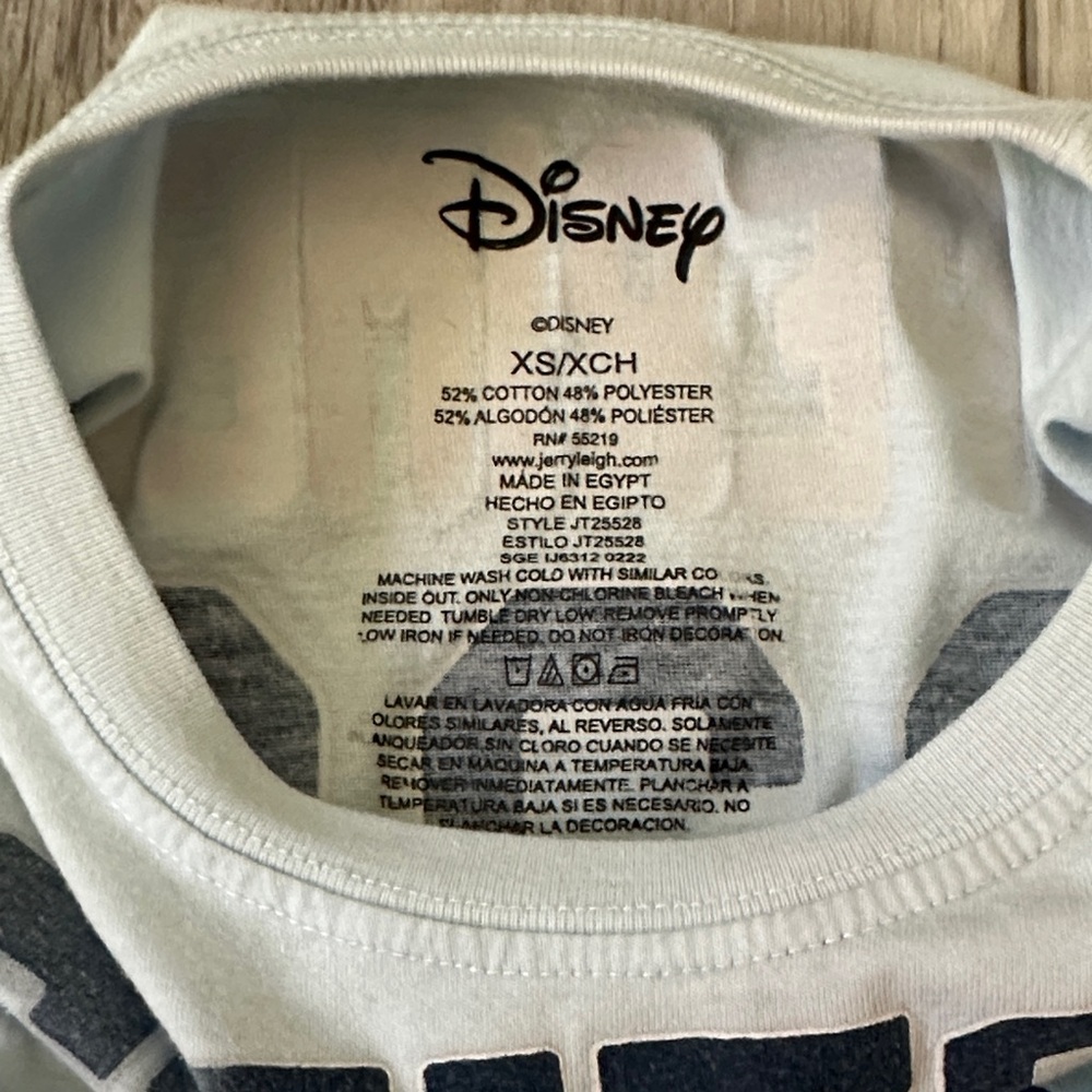 Disney Stitch Junior’s Cropped Light Blue T-Shirt - Picture 4 of 6